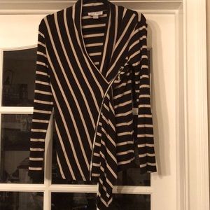 Joseph ribkoff black and cream jacket